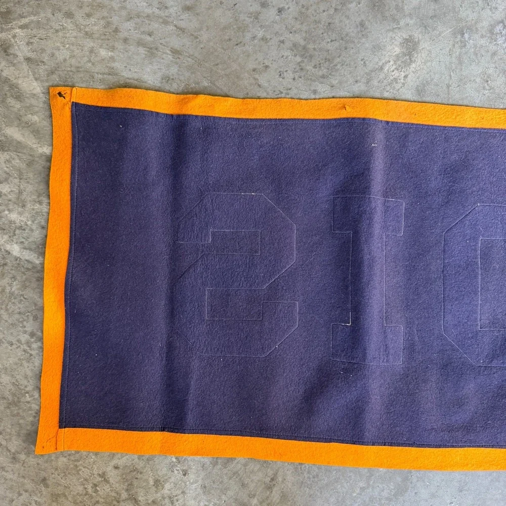 Vintage 1910-1920s Univeristy of Illinois Rectangle Banner Pennant HUGE 69
